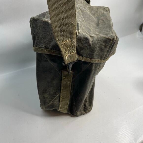 Vintage Military Control Group An/gra-6 Green Canvas Radio Bag - Picture 3 of 10